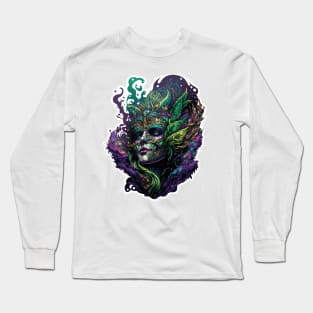 Mardi Gras Mask Queen Long Sleeve T-Shirt